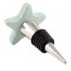 Solid Sage Green Star Ceramic Wine Bottle Stopper